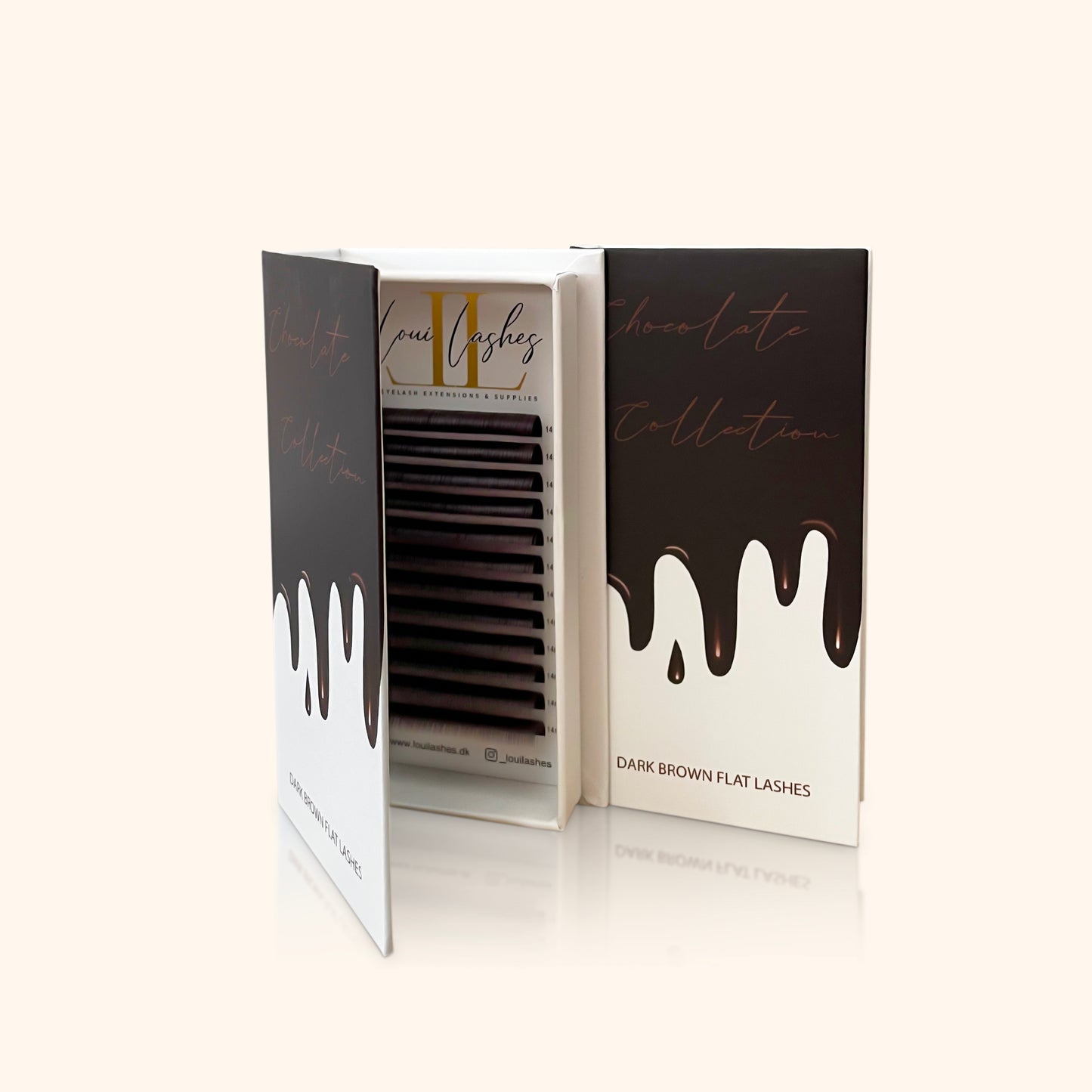 MØRKEBRUNE FLAT LASHES 0.20
